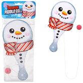 Snowman Themed Paddle Ball Game For Kids In Bulk